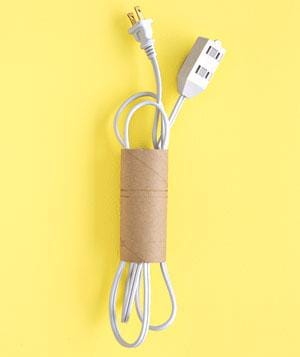 Toilet Roll Tubes Cable Organizer