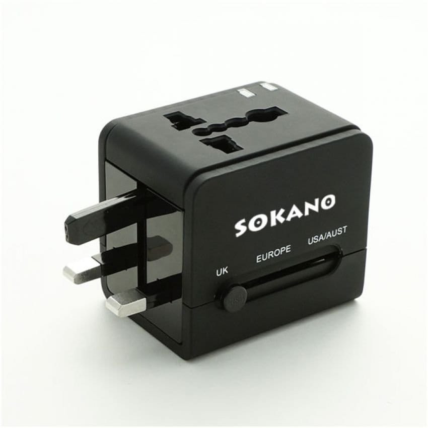 SOKANO Universal Travel Adaptor with 2 USB Ports